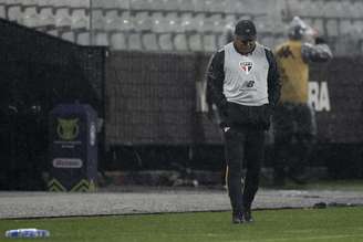 Roger Machado em derrota do São Paulo para o Corinthians
