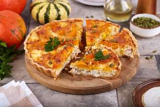 Quiche de frango com abóbora