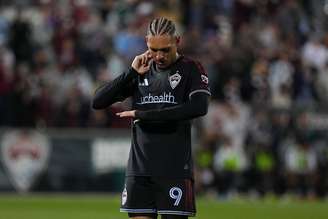 Rafael Navarro comemorando um gol pelo Colorado Rapids 