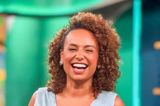 Karine Alves no estúdio do Esporte Espetacular