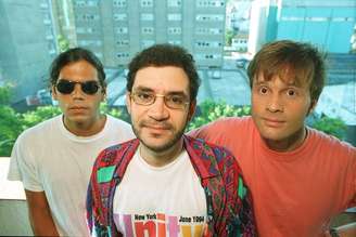 A banda Legião Urbana, com Dado Villa-Lobos, Renato Russo e Marcelo Bonfá
