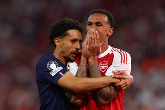 Marquinhos consolou Gabriel Magalhães após final da Liga dos Campeões