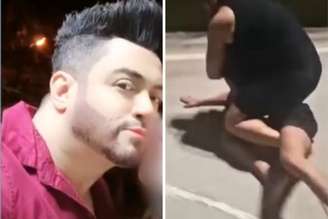 Lutador que agrediu adolescente | adolescente sendo agredido por lutador