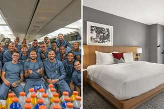 Seleção Brasileira posa reunida em avião | Acomodações do hotel