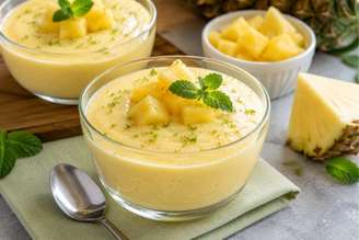 mousse de abacaxi fit.