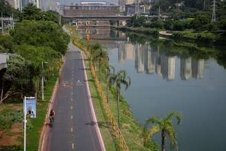 Parque Linear Bruno Covas, às margens do Rio Pinheiros, é gerido pela Emae.