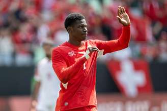 Breel Embolo (Suíça) celebrando seu gol contra o País de Gales, no dia 31.05.2026. 
