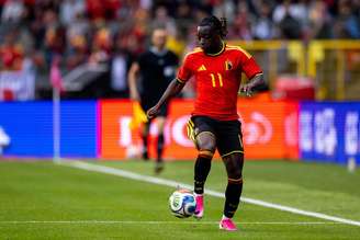 Jeremy Doku (Bélgica) durante jogo contra a Tunísia, no dia 06.06.2026