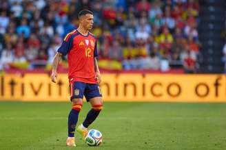 Pedro Porro (Espanha) durante jogo contra o Iraque, no dia 04.06.2026.