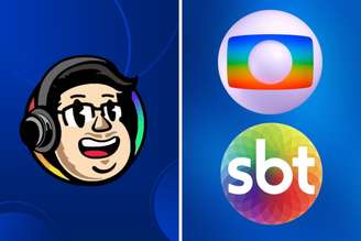 Logo: Cazé TV, Globo e SBT