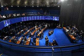 Plenário do Senado Federal durante sessão deliberativa ordinária