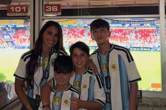 Antonela Roccuzzo, Messi e os filhos
