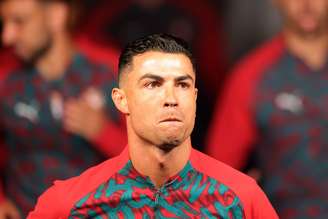 Cristiano Ronaldo em aquecimento de Portugal antes de partida contra a RD Congo, pela Copa do Mundo de 2026 