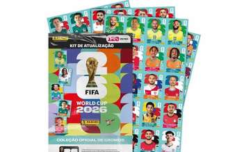 A Panini venderá o set de atualização de figurinhas da Copa por R$ 119,90 – Divulgação/Panini