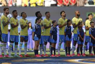 Seleção Brasileira na estreia contra Marrocos