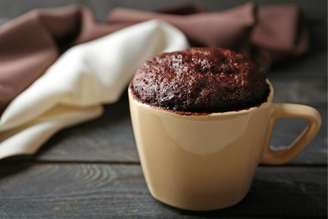 Bolo de chocolate fit de caneca