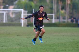 Dudu, jogador do time sub-20 do Red Bull Bragantino. 