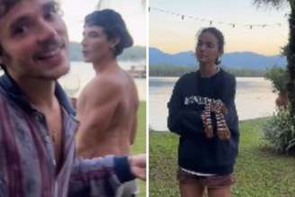João Lucas, Shawn Mendes e Bruna Marquezine em festa de aniversário