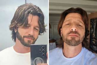 Diogo Venturieri com piercing (esq.) | Diogo Venturieri sem piercing (dir.)