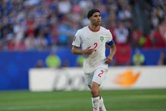 Achraf Hakimi (Marrocos) durante jogo contra a Escócia, no dia 19.06.2026. 