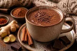 Chocolate quente termogênico.