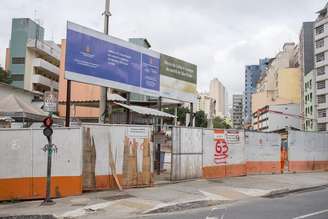 Só 15% da obra na Estação 14-Bis está pronta.