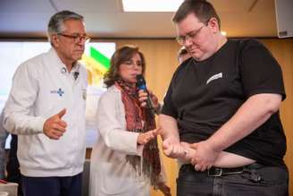 Guilherme Henrique Panichi, de 39 anos, foi o primeiro paciente a receber caneta emagrecedora pelo SUS.