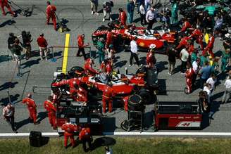 Ferrari durante o Grande Prêmio da Áustria