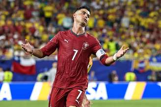 Cristiano Ronaldo (Portugal) durante jogo contra a Colômbia, no dia 27.06.2026. 