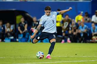 Federico Valverde, durante a partida entre Uruguai e Cabo Verde, válida pela fase de grupos da Copa do Mundo FIFA 2026