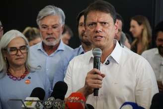 O governador de São Paulo, Tarcísio de Freitas.