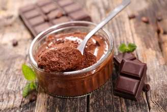 Mousse de chocolate zero açúcar.