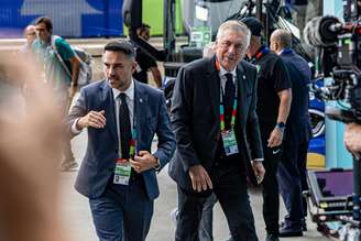 Ancelotti na chegada do jogo