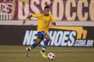 Neymar em sua primeira partida pela Seleção Brasileira