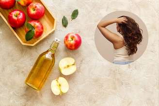 vinagre de maçã para o cabelo.