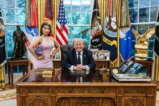 Nicki Minaj compartilhou foto ao lado de Trump e afirmou ser seu "presidente preferido"