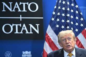 Donald Trump durante cúpula da Otan em Ancara, na Turquia