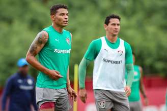 Thiago Silva e Ganso em treino do Tricolor –