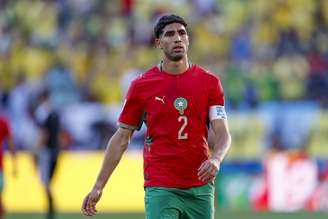 Achraf Hakimi, do Marrocos, na partida contra a França pelas quartas de final da Copa do Mundo de 2026