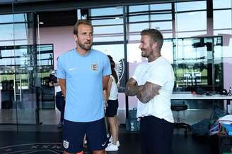 David Beckham conversou com Harry Kane antes das quartas de final da Copa.