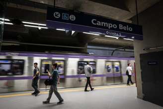 Estação Campo Belo, Linha 5-Lilás do Metrô, em São Paulo (SP)