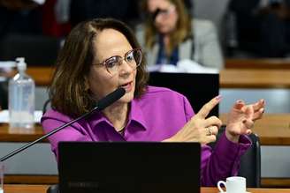 A senadora Damares Alves (Republicanos-DF) discursou no plenário da Casa nesta segunda-feira, 13.