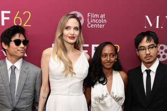 Pax Thien Jolie-Pitt, Angelina Jolie, Zahara Marley Jolie and Maddox Chivan Jolie-Pitt