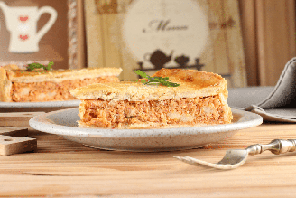 Torta de frango com queijo cottage