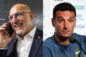 Amigos, os treinadores Luis de la Fuente e Lionel Scaloni se enfrentam na final da Copa do Mundo de 2026 entre Espanha e Argentina