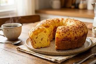 Bolo de pão de queijo.