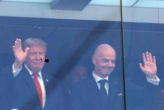 Trump e Gianni Infantino na final da Copa