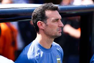 Scaloni em partida da final da Copa do Mundo contra a Espanha