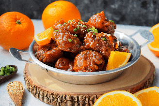 Frango com molho agridoce de laranja