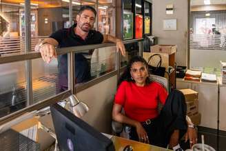 Maurício (Cauã Reymond) e Cris (Mariana Sena) na série 'Jogada de Risco', do Globoplay